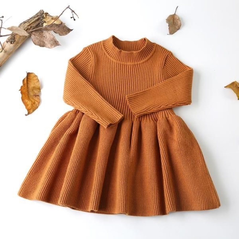 Baby Knitted Dress Autumn Color
